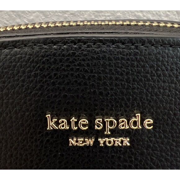 Kate Spade Black Pebbled Leather Sylvia Medium Dome Crossbody NWT - Picture 3 of 12